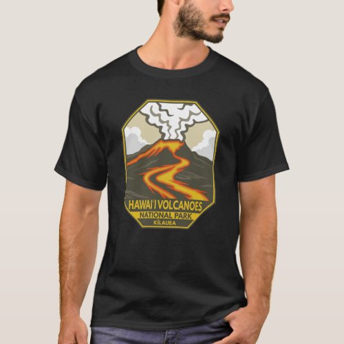 Hawaii Volcanoes National Park Kilauea Retro T_Shirt