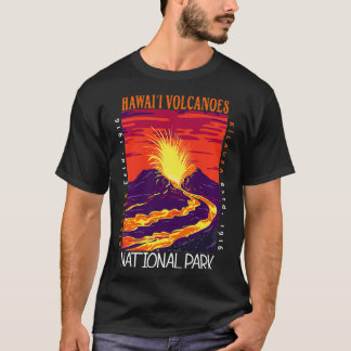 Hawaii Volcanoes National Park Kilauea Volcano Vin T-Shirt