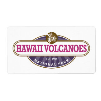 Hawaii Volcanoes National Park Label