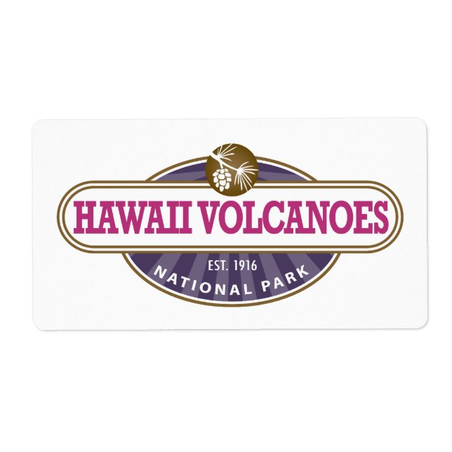Hawaii Volcanoes National Park Label (Front)