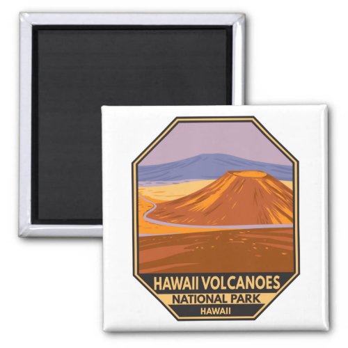 Hawaii Volcanoes National Park Mauna Kea Vintage  Magnet
