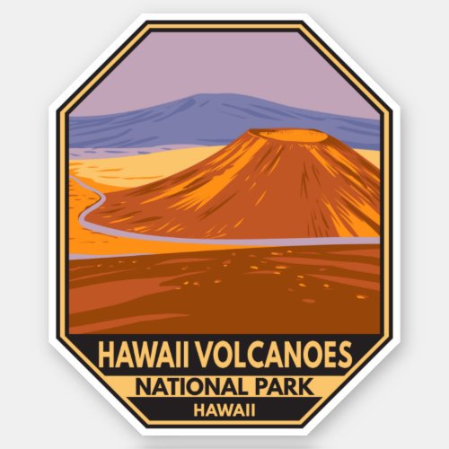 Hawaii Volcanoes National Park Mauna Kea Vintage Sticker