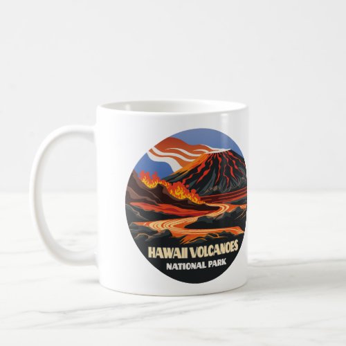 Hawaii Volcanoes National Park Mauna Loa Vintage Coffee Mug