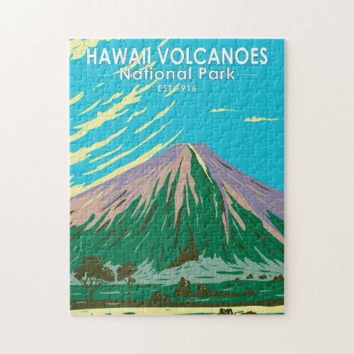 Hawaii Volcanoes National Park Mauna Loa Vintage Jigsaw Puzzle