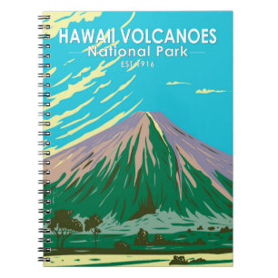Hawaii Volcanoes National Park Mauna Loa Vintage Notebook