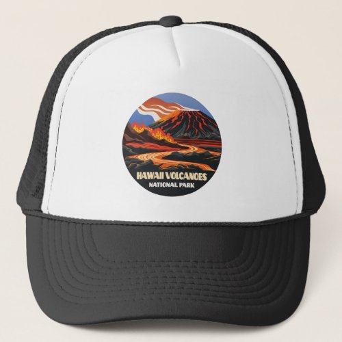Hawaii Volcanoes National Park Mauna Loa Vintage Trucker Hat