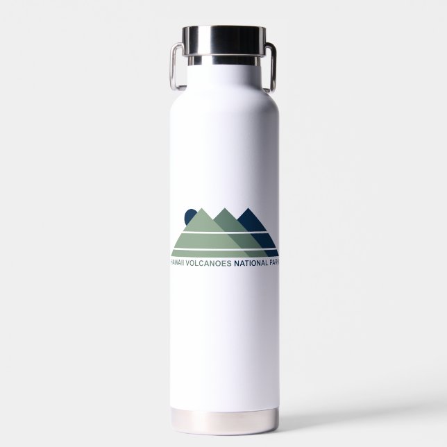 Hawaii Volcanoes National Park Mountain Sun Water Bottle (Front)