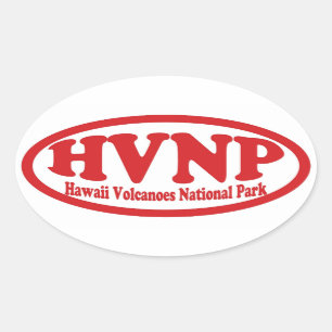Hawaii Volcanoes National Park red oval sticker