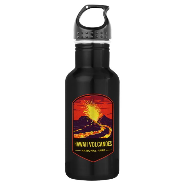 Hawaii Volcanoes National Park Stainless Steel Water Bottle (Front)