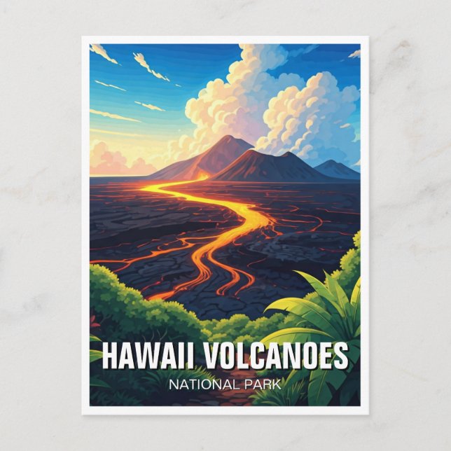 Hawaii Volcanoes National Park Travel Postcard (Front)