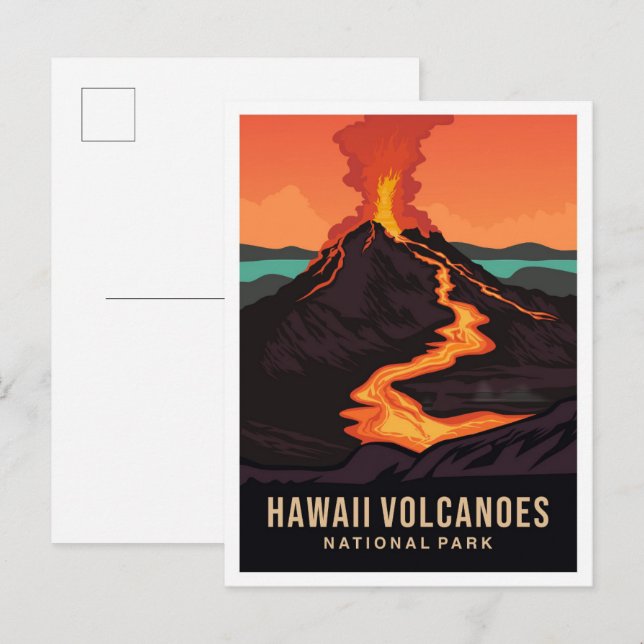 Hawaii Volcanoes National Park USA Travel Postcard (Front/Back)