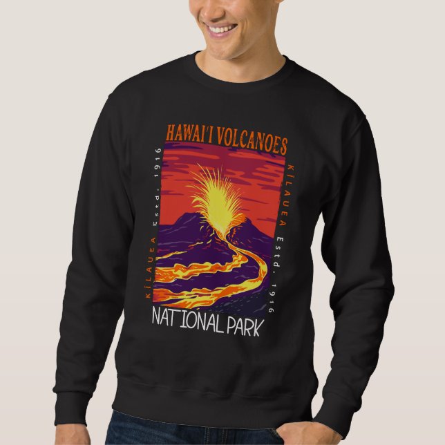 Hawaii Volcanoes National Park Vintage Distressed Sweatshirt (Front)