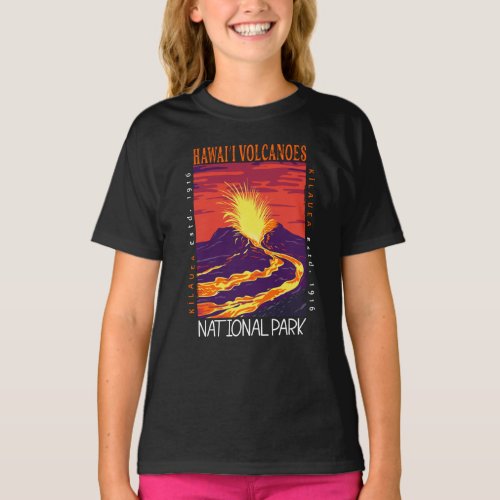 Hawaii Volcanoes National Park Vintage Distressed T_Shirt