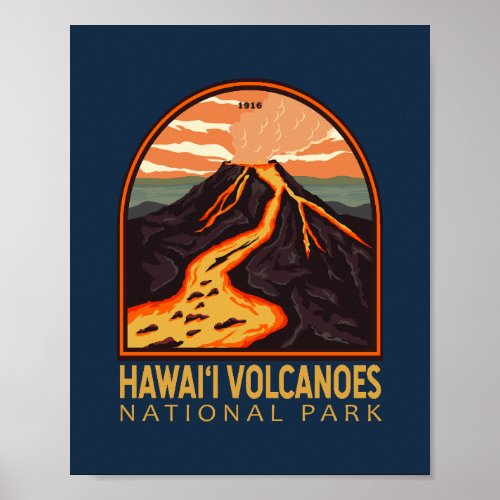 Hawaii Volcanoes National Park Vintage Emblem