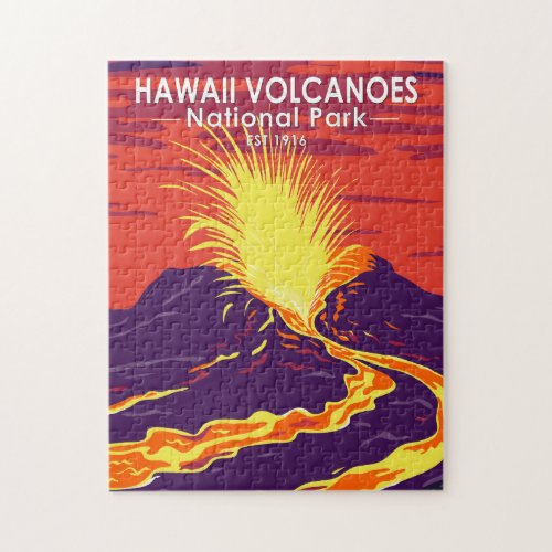 Hawaii Volcanoes National Park Vintage  Jigsaw Puzzle