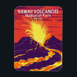 Hawaii Volcanoes National Park Vintage Magnet<br><div class="desc">Hawaii Volcanoes vector artwork in a window style design. The park is on Hawaii Island. At its heart are the Kīlauea and Mauna Loa active volcanoes.</div>
