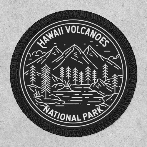 Hawaii Volcanoes National Park Vintage Monoline Patch