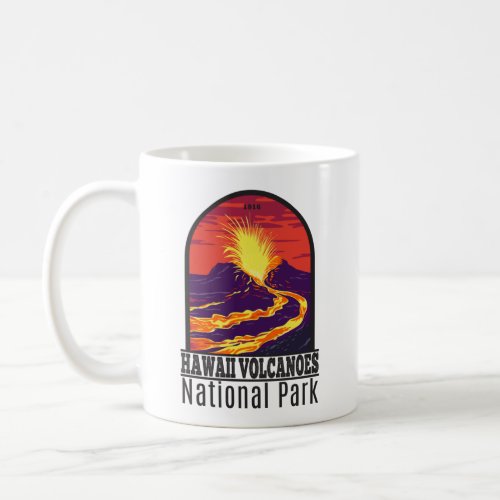 Hawaii Volcanoes National Park Vintage Poster Coffee Mug