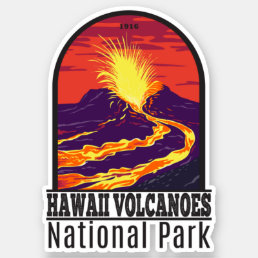 Hawaii Volcanoes National Park Vintage Sticker