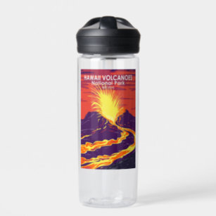 Hawaii Volcanoes National Park Vintage  Water Bottle