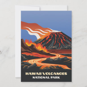 Hawaii Volcanoes National Park Wedding Table Sign Invitation