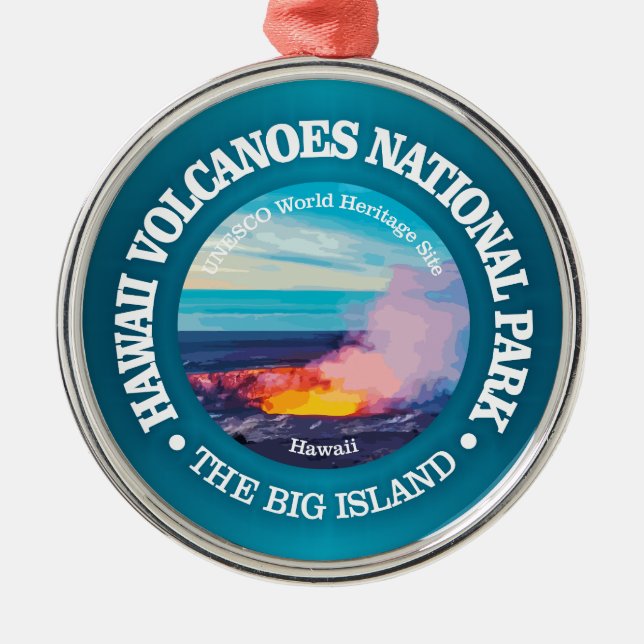Hawaii Volcanoes NP2 Metal Ornament (Front)