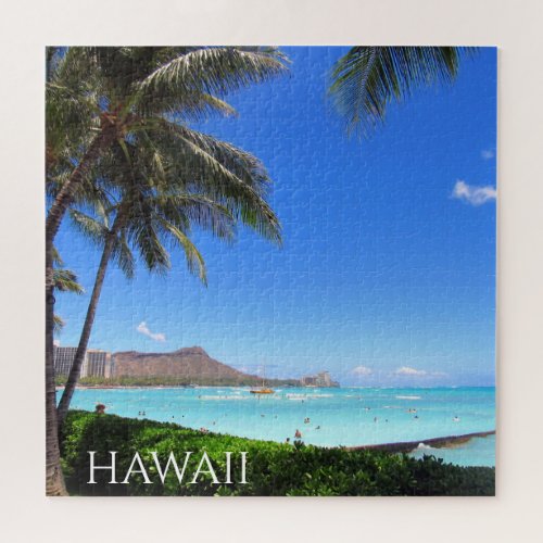 hawaii waikiki beach jigsaw puzzle
