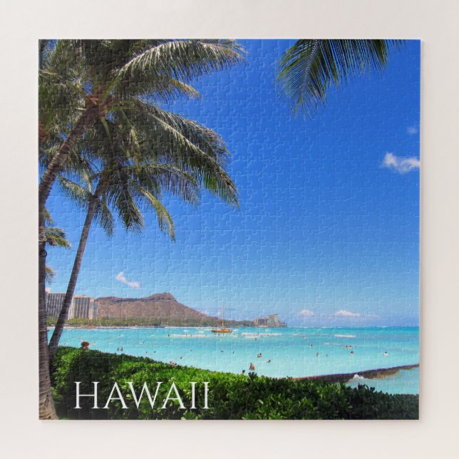 hawaii waikiki beach jigsaw puzzle (Horizontal)