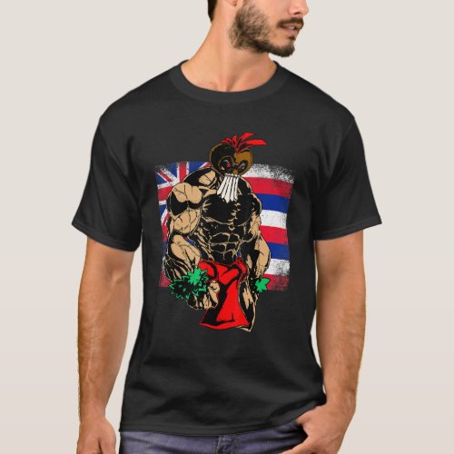 Hawaii Warrior Hawaiian Flag Kanaka Maoli Men Wome T_Shirt