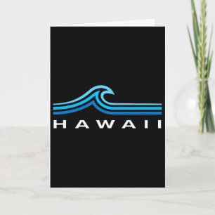 Hawaii Waves Vintage Mens Womens Boys Souvenir Haw Card