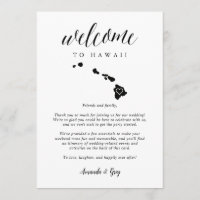 Hawaii Wedding Welcome Letter & Itinerary