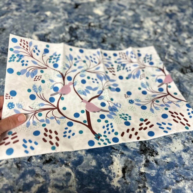 Hawaii Wildlife Birds Abstract Floral Tropical Tissue Paper (Beautiful Modern Botanical Birds and Flowers Trendy Chic Floral Tissue Paper)