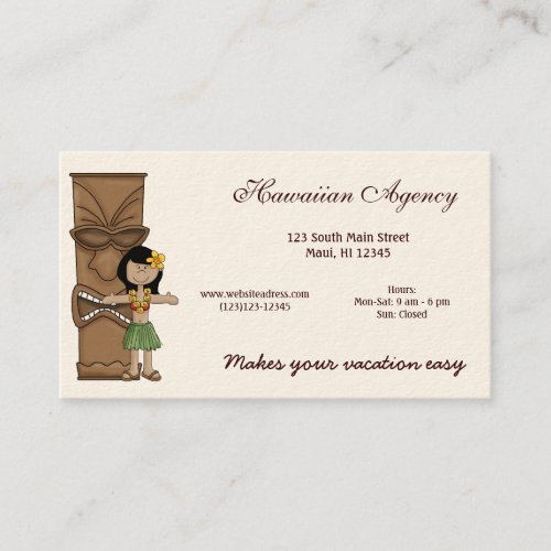 Hawaiian Agency Business Card
