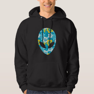 Hawaiian Alien Head - Funny Alien Hoodie