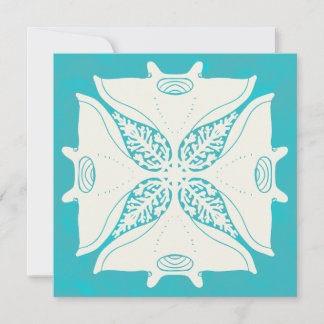 Hawaiian aloha art card blank back