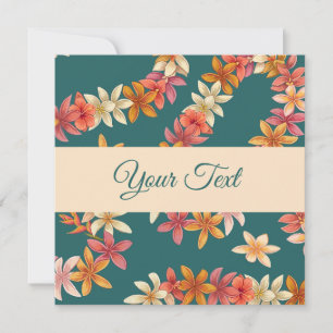 Hawaiian aloha art card blank back