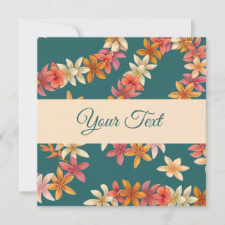 Hawaiian aloha art card blank back