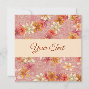 Hawaiian aloha art card blank back