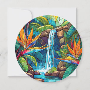 Hawaiian aloha art card blank back