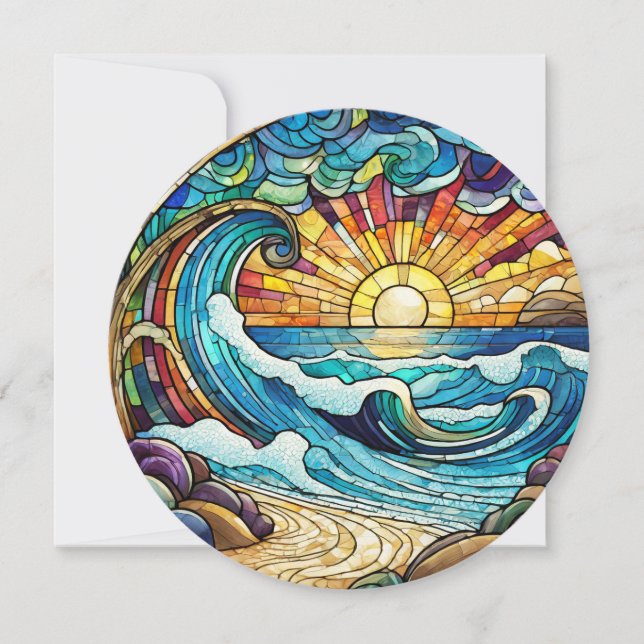 Hawaiian aloha art card blank back (Front)