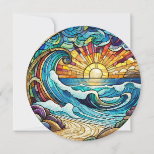 Hawaiian aloha art card blank back