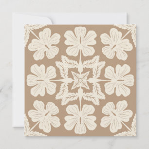 Hawaiian aloha art card blank back