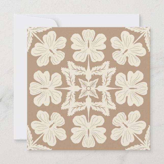 Hawaiian aloha art card blank back (Front)