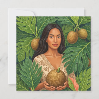 Hawaiian aloha art card blank back