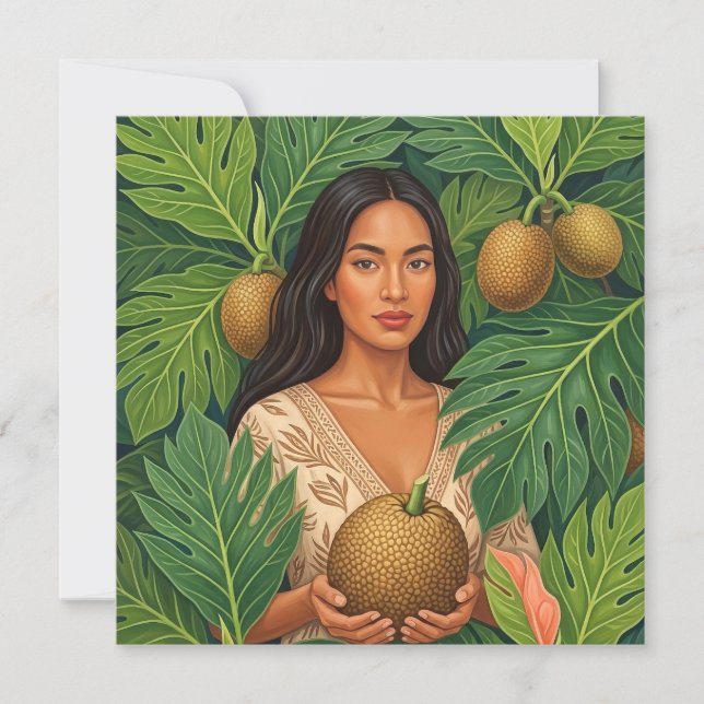 Hawaiian aloha art card blank back (Front)