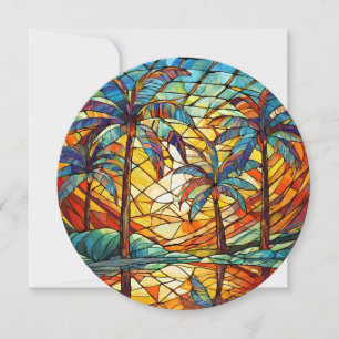 Hawaiian aloha art card blank back