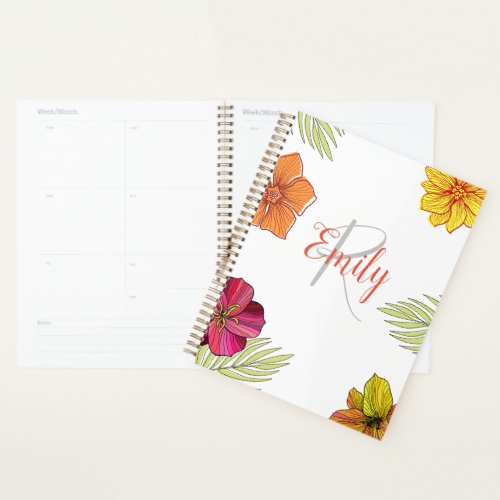 Hawaiian Aloha Floral  Planner