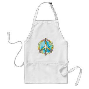 Hawaiian Aloha Flowing to the World Adult Apron