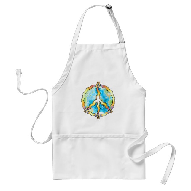 Hawaiian Aloha Flowing to the World Adult Apron (Front)