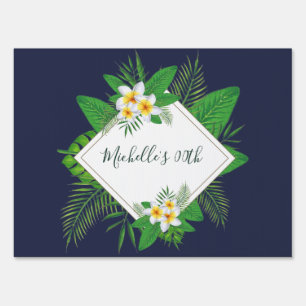 Hawaiian Aloha Luau Birthday Party Sign